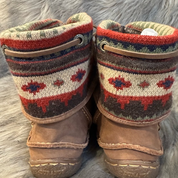 Durango Brown Ankle Moccasin Boots with Patterned Cuff Size 7.5 - Picture 6 of 9